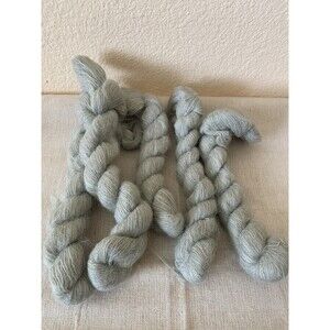 5 Skeins Yarn Mohair Green 125g #499